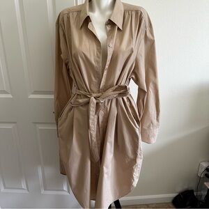 Boss Tan Shirt Dress